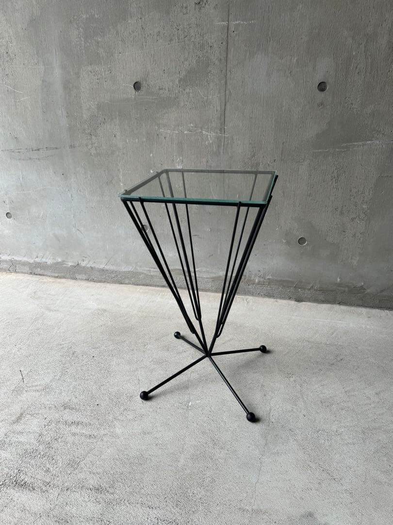 ポストモダン　ガラスサイドテーブル　ミッドセンチュリー　アーバンモダン ミッドセンチュリー風 サイドテーブル [幅50] | 【公式】LOWYA(ロウヤ