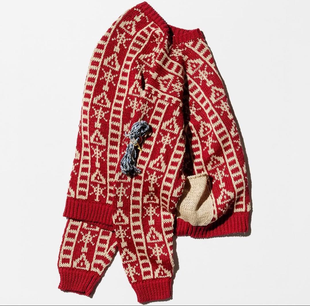 SUNSEA 27th REBUFFAT SWEATER BORDEAUX 3 - トップスどこで 買える か