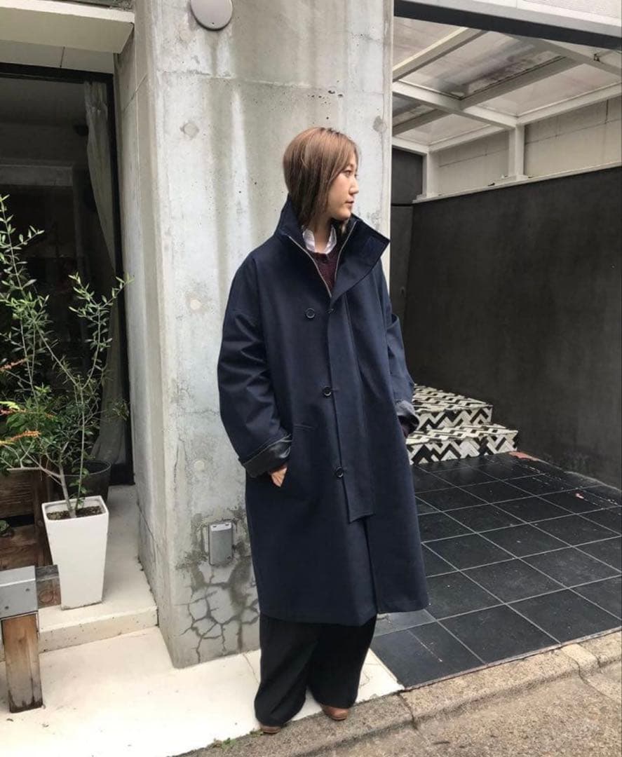 NO.7-131 mfpen ロングコート　黒　S アウター