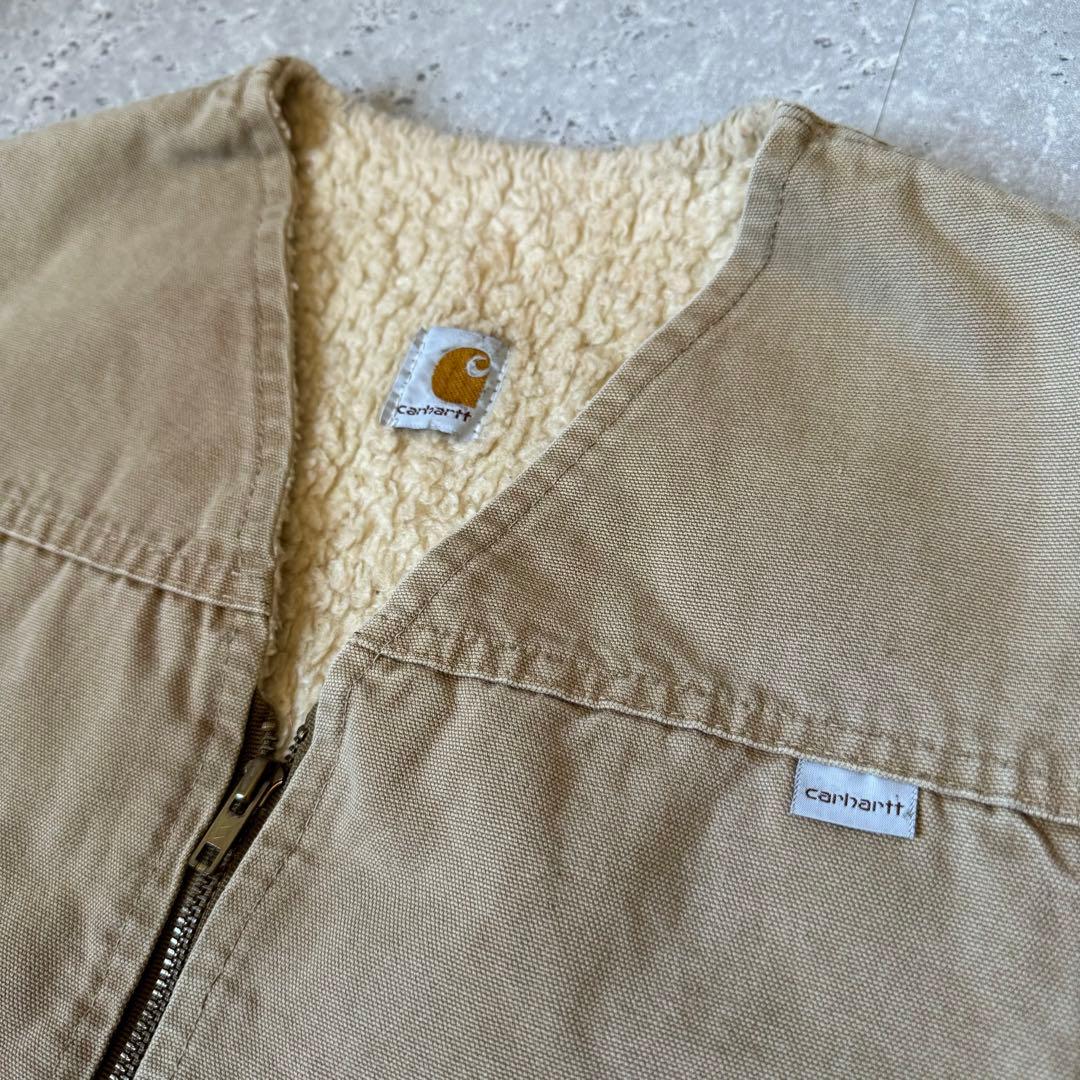 80's USA製 carhartt カーハート 星タグ ダック ボア ベスト - メルカリ