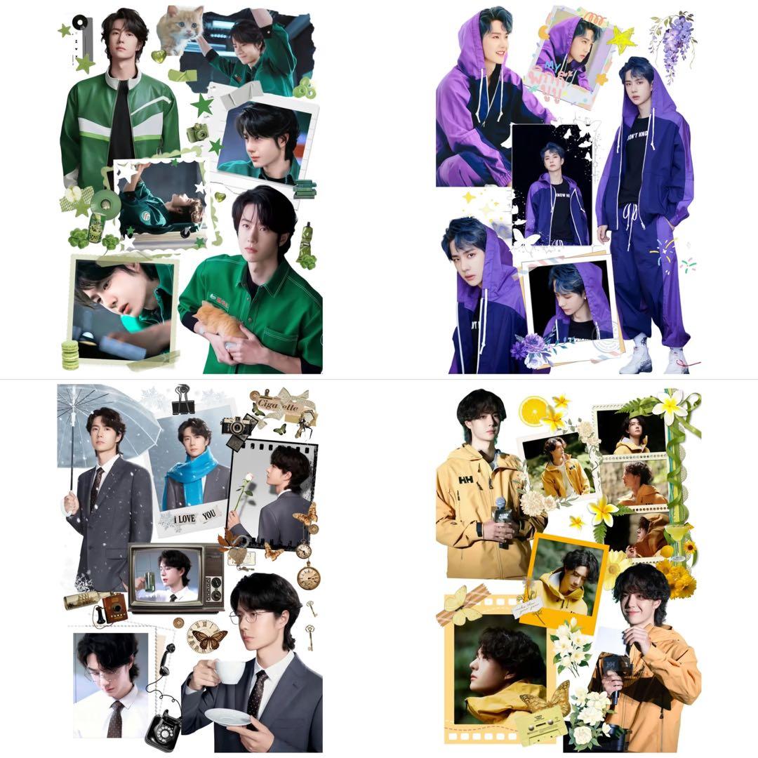 19×25cm 王一博 デザイン 転写耐油防水ステッカー 28枚 - メルカリ