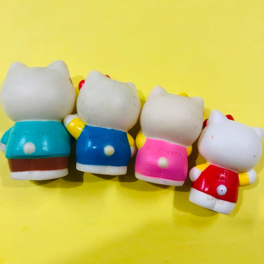 当時物 サンリオ ハローキティ ミミィ ソフビ 指人形 フィギュア4個