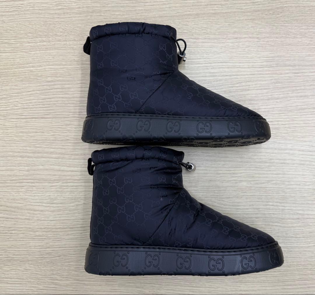 GUCCI グッチ GGナイロン ジャカード アンクルブーツ 26.5cm 美品