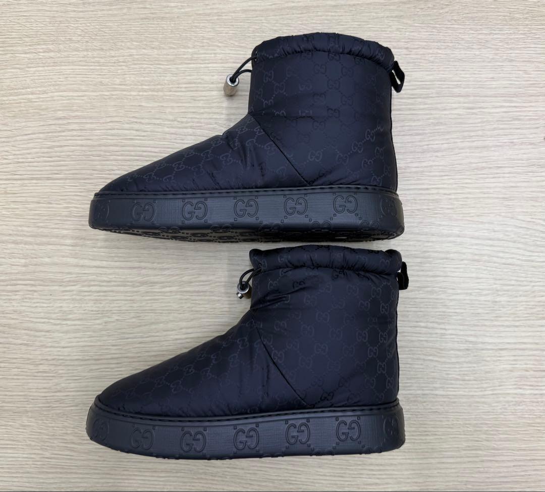 GUCCI グッチ GGナイロン ジャカード アンクルブーツ 26.5cm 美品