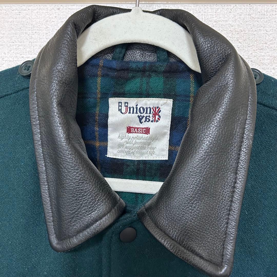 kanaka様専用】ユニオンベイ【L】スタジャン バックロゴ レザー切替え