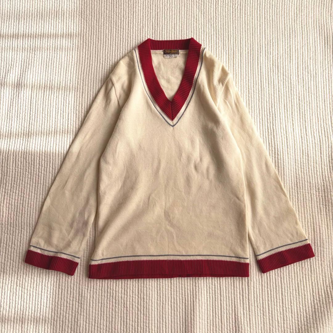 OLD YSL ビンテージ イヴサンローラン ニット 古着 Vネック オールド