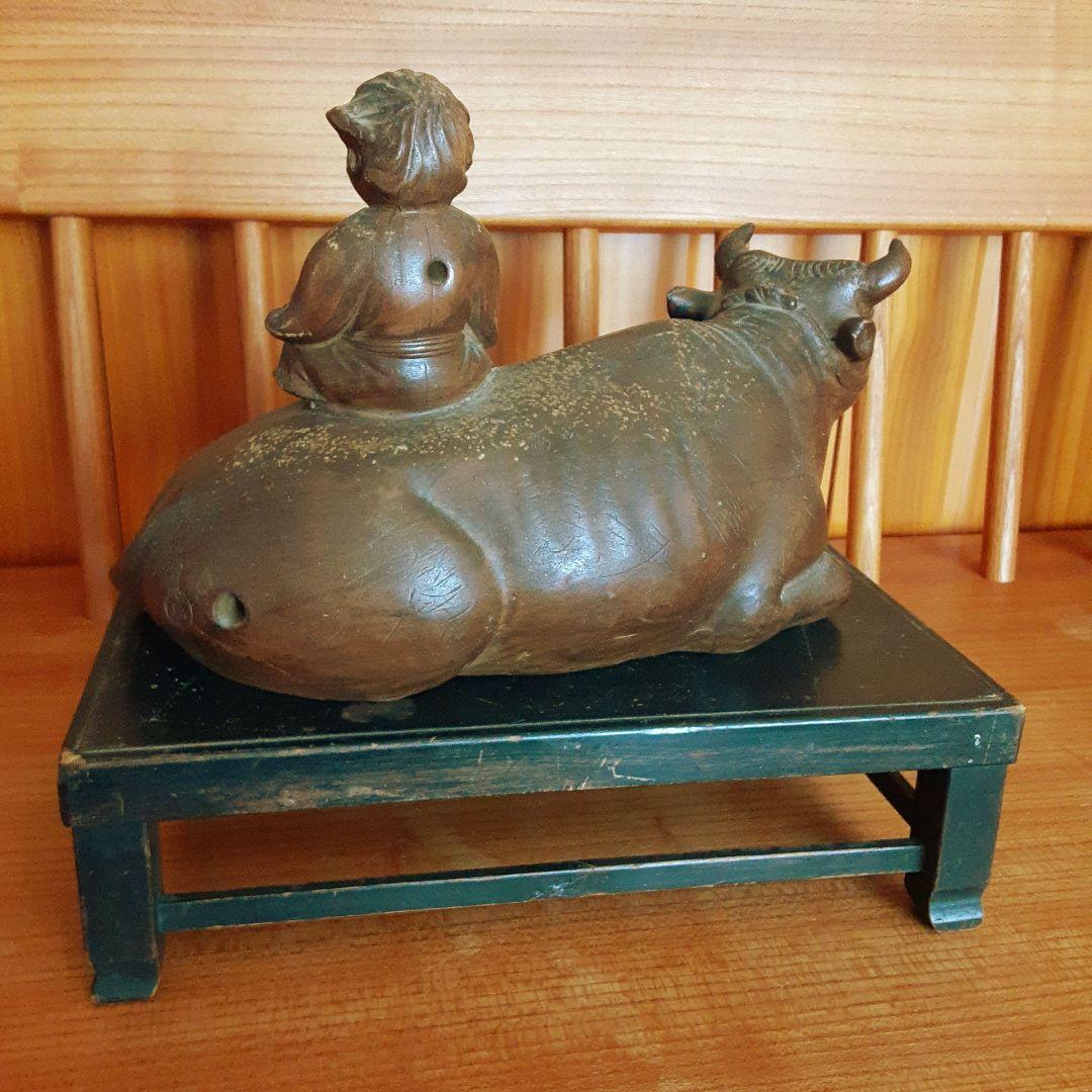 備前焼 騎牛帰家童子像 木村友敬