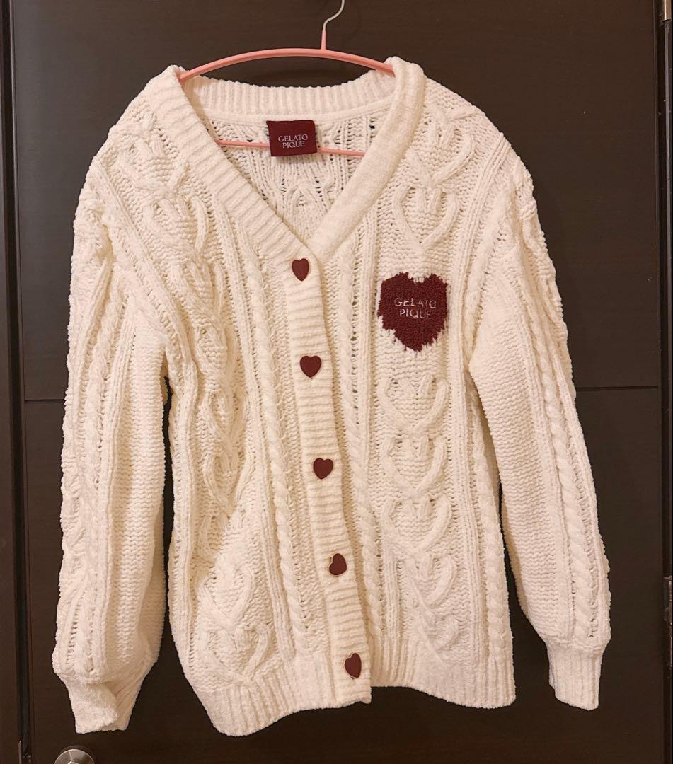 gelato pique】【Valentine】ハートアランカーディガン - メルカリ