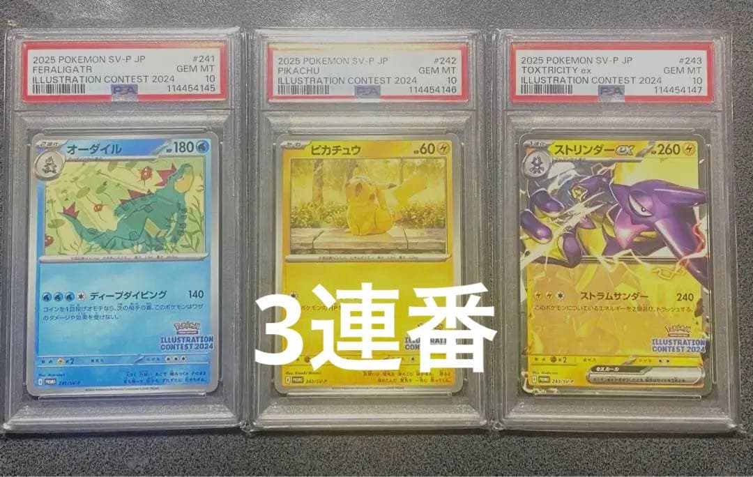 PSA10 連番 イラストレーションコンテスト 2024 ピカチュウ プロモ