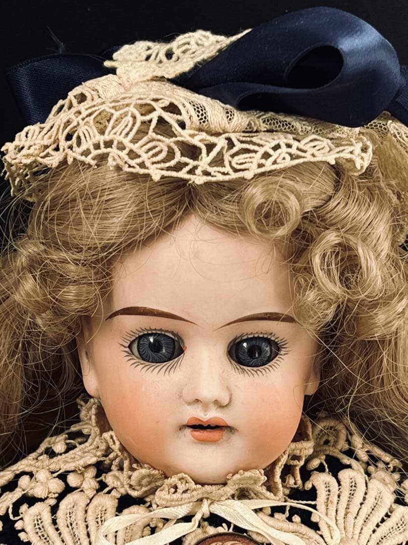 Germany刻印 44㎝ アンティークビスクドール ロングヘア 難あり - メルカリ