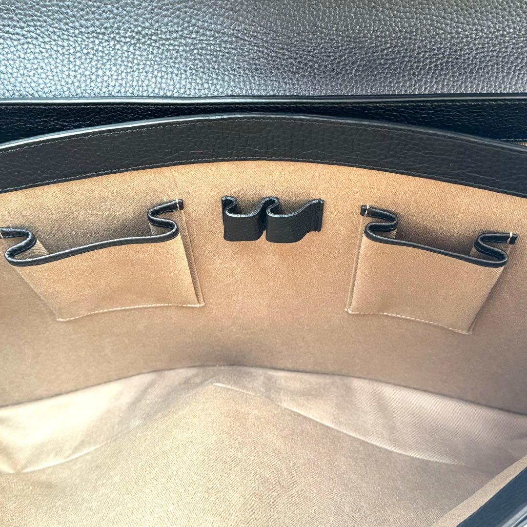 値引不可】カルティエ サントス ビジネスバッグ レザー ダークブラウン