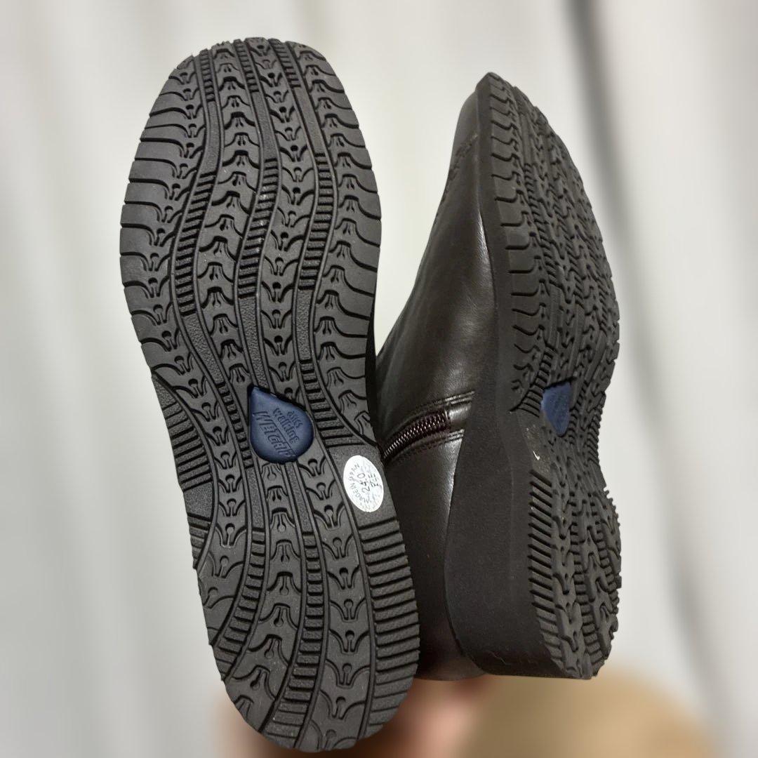 pedala ぺダラ 24cm レザー ショートブーツ ブラウン EEE 茶 - メルカリ