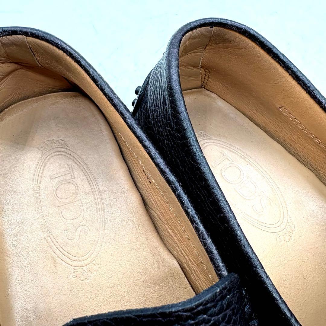 TOD'S ゴンミーニ ドライビング 【5.5】 シボ ブラック コブラブァンプ