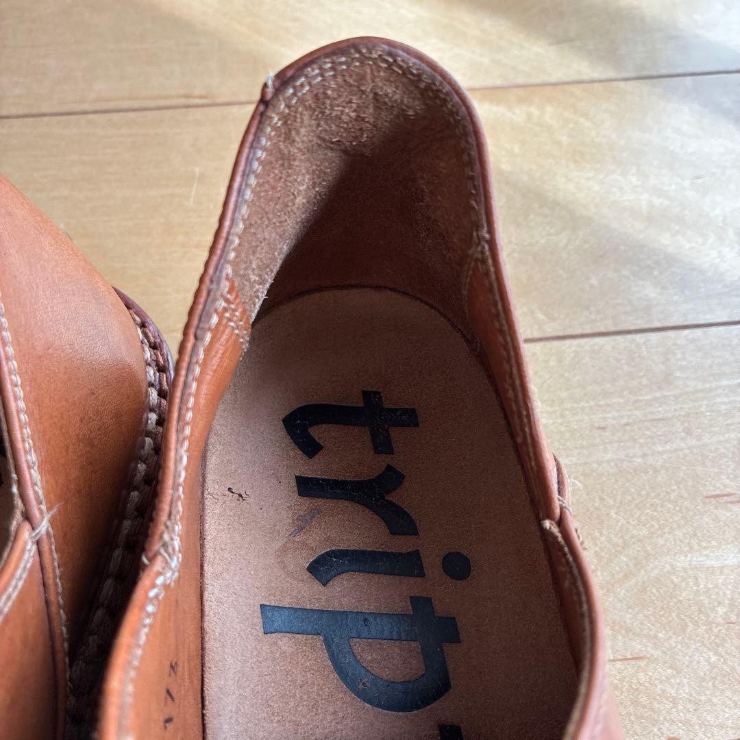 trippen ブラウン ハーフェル レザー 革靴 36