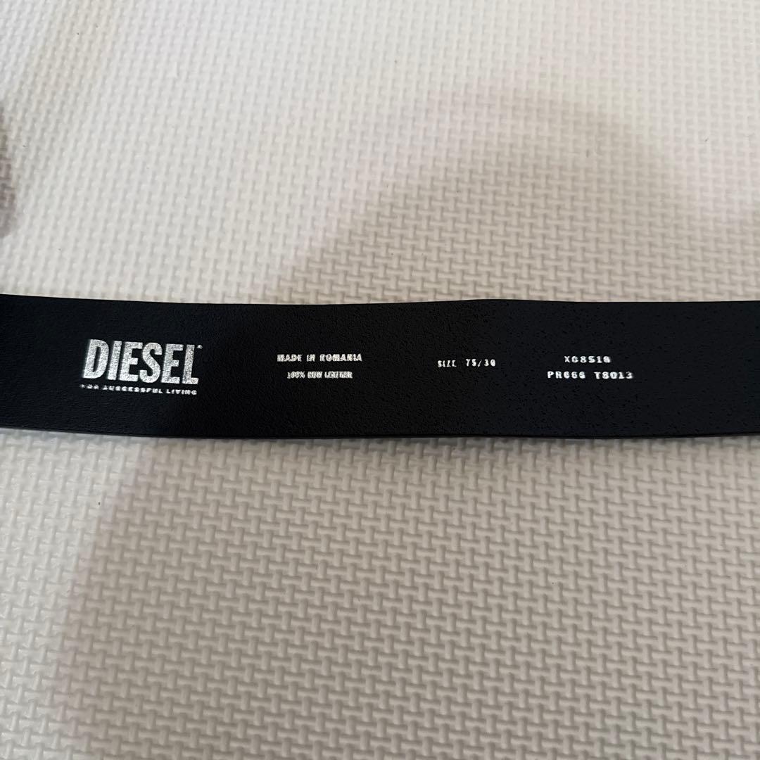 DIESEL シルバー バックル ベルト 75/30