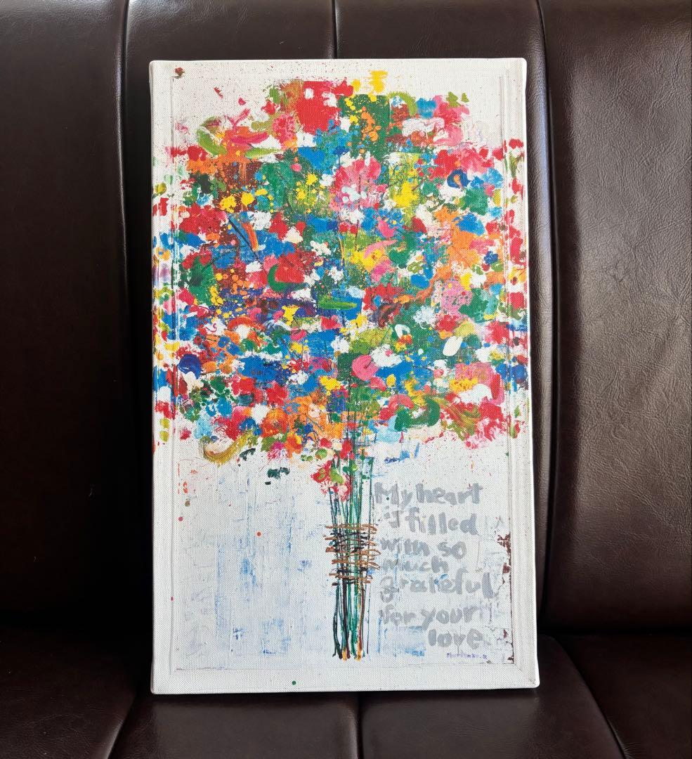 木梨憲武展 Timing ー瞬間の光りー 感謝 キャンバスアート - メルカリ