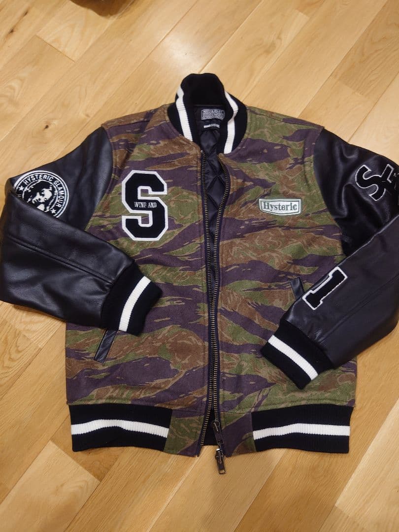 新品！Hysteric Glamour wind and sea 迷彩スタジャン Hysteric Glamour WDS Varsity Jacket Camo ヒスウィンダンシー (WIND