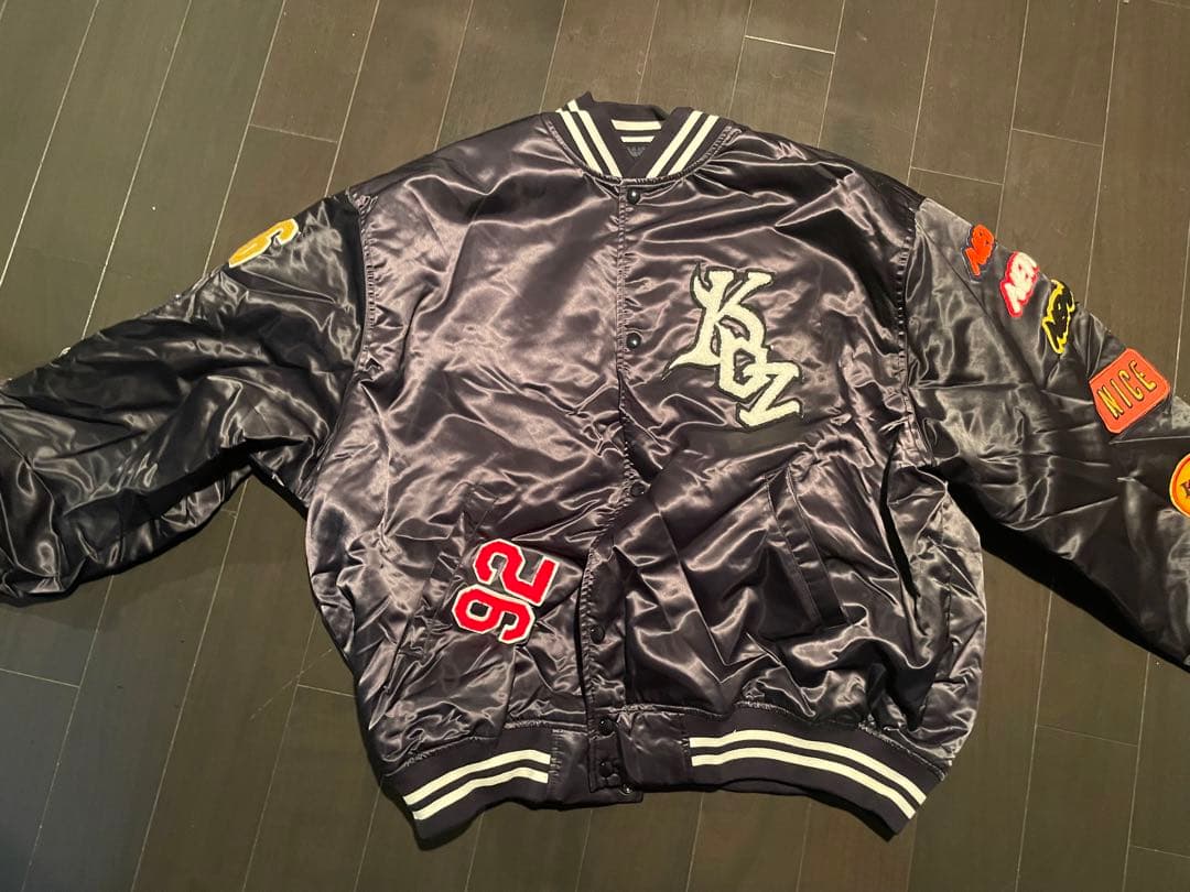 Keboz ケボズ ブルゾン レザー 黒/オレンジ Keboz ケボズ ブルゾン