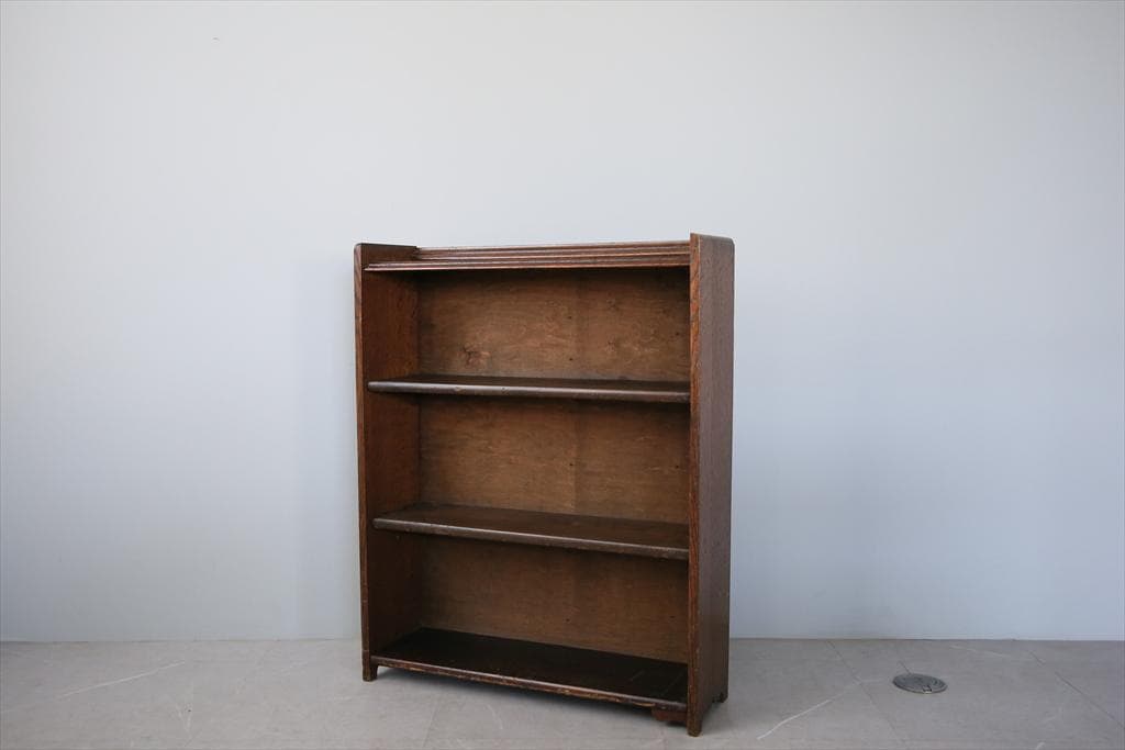 英国アンティーク木製ブックシェルフ/本棚/食器棚/飾り棚/収納ラック