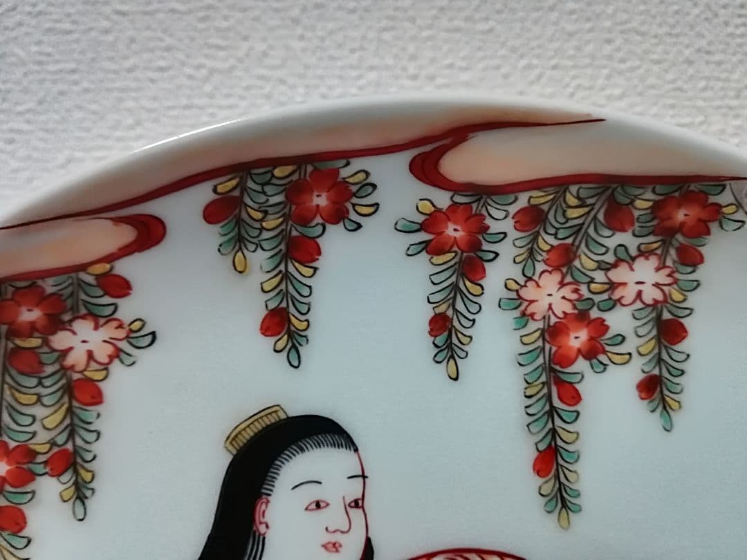 ⭐江戸時代 鍋島藩 御窯絵師 今泉今右衛門の優品 染付色絵磁器 美人図