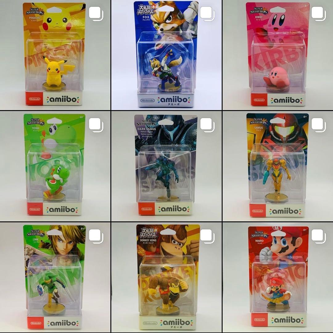 初版裏キャラ絵・タグ無し】amiibo 大乱闘スマッシュブラザーズ