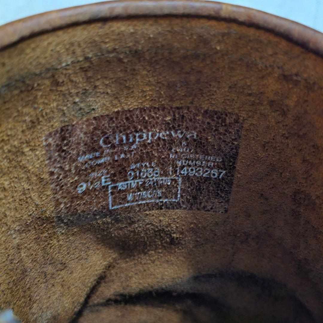 【9.5E 白タグ】 Chippewa チペワ エンジニア 91066