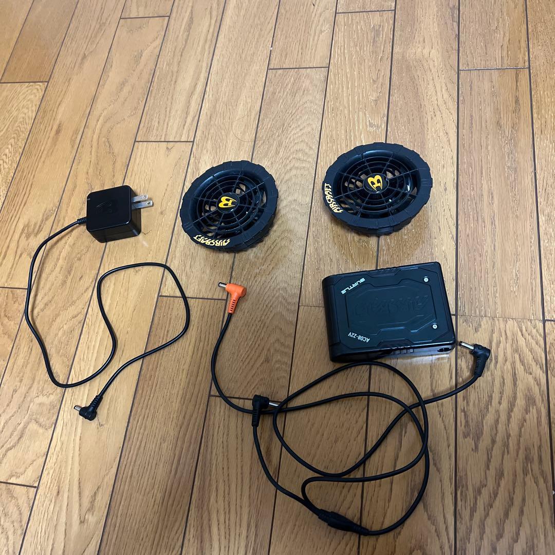 バートル22v 充電器、ファン、コード付き BURTLE（バートル） 変換アダプターセット バートル製バッテリー 対応