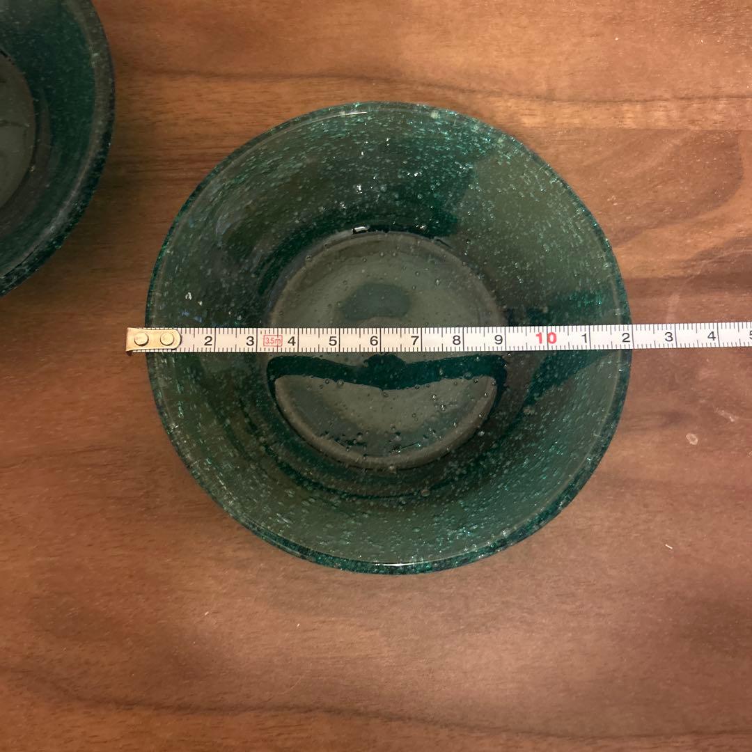 小谷眞三 倉敷ガラス 小皿12cm 2枚