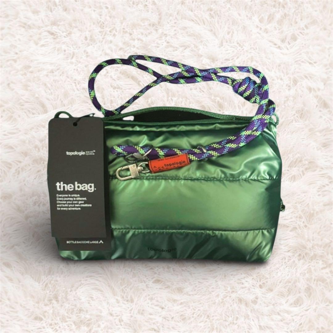 未使用新品 topologie トポロジー ボトルサコッシュ ラージ グリーン
