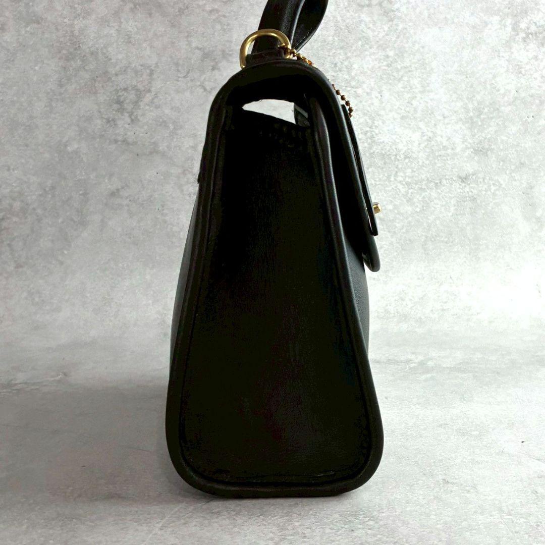 極美品 オールドコーチ レジナ 2way ショルダーバッグ ターンロック 黒