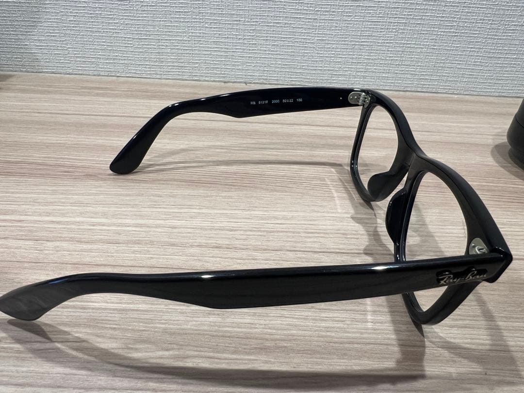 レイバン ウェイファーラー ブルーライトカット クリアレンズ ブラック