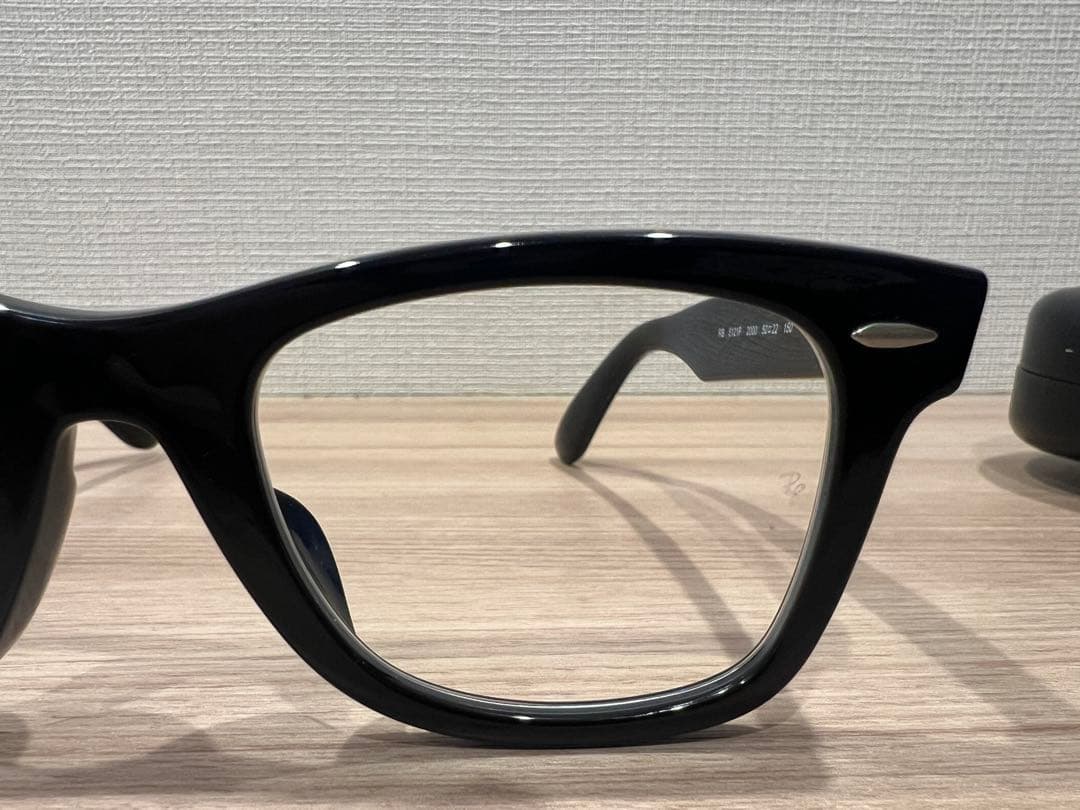 レイバン ウェイファーラー ブルーライトカット クリアレンズ ブラック