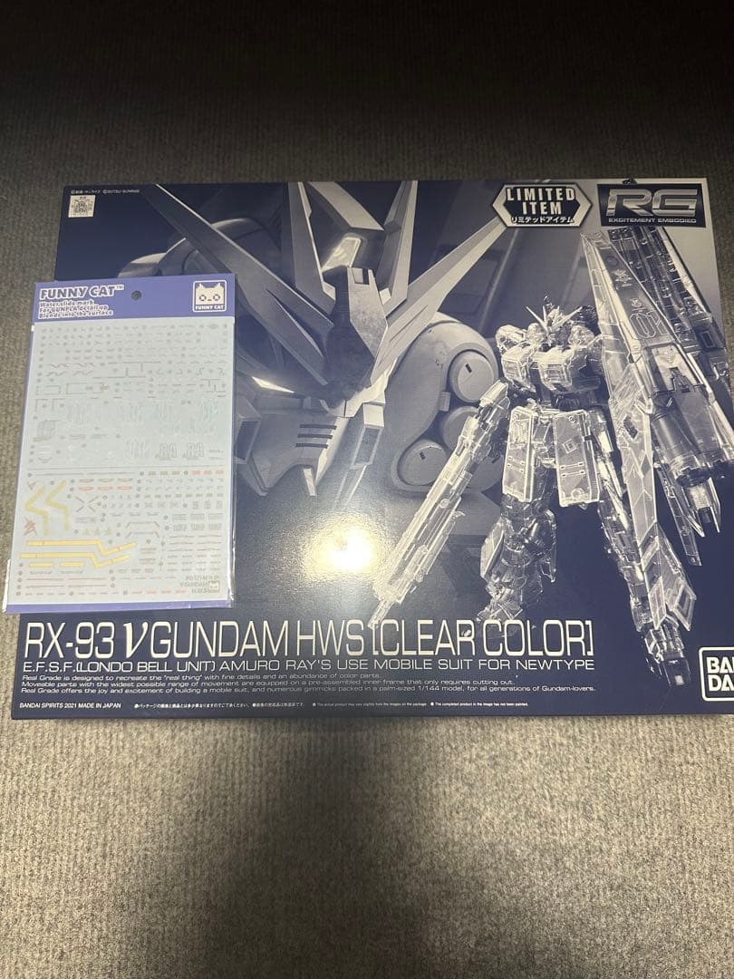 RG 1/144 νガンダムHWS [クリアカラー] + デカール　新品未組立 RG 1/144 νガンダムHWS [クリアカラー] + デカール 新品未組立｜Yahoo