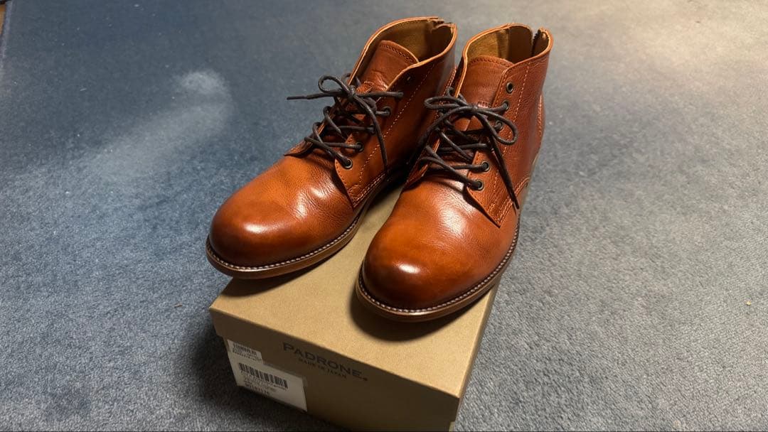 and A . PADRONE ショートレースアップブーツ 26.5cm