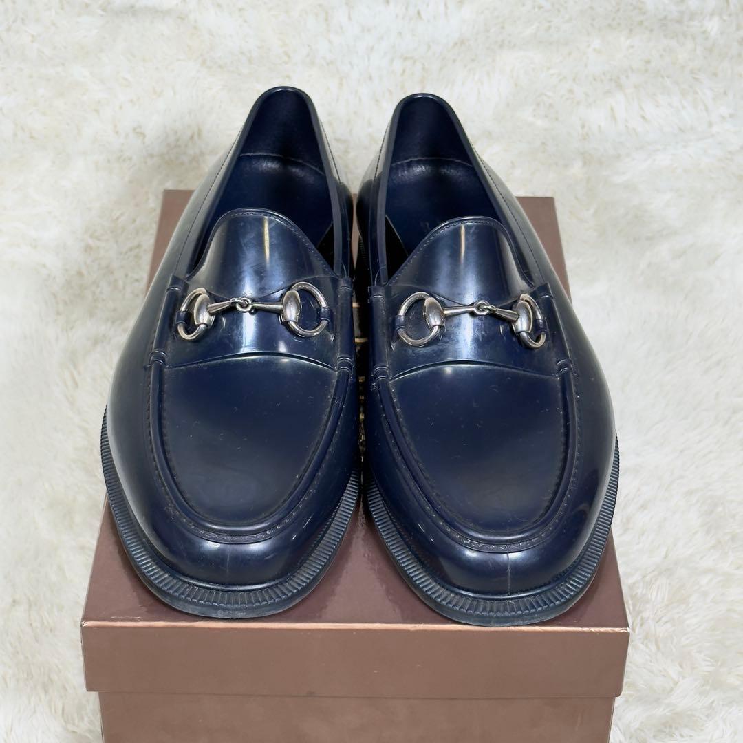 GUCCIグッチ ホースビット エナメル ラバー素材 レインシューズ