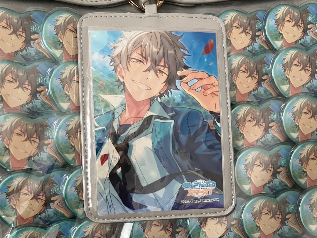 あんスタ 晃牙 痛バ A3 ハート 缶バッジ β バンケット 生ブロ サイン