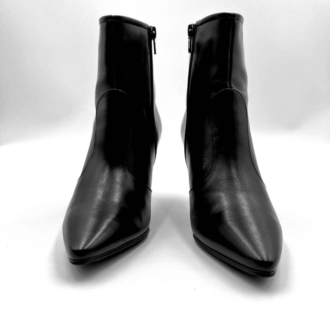 美品】ペリーコ レザー ショートブーツ 黒 36 サイドジップ イタリア製