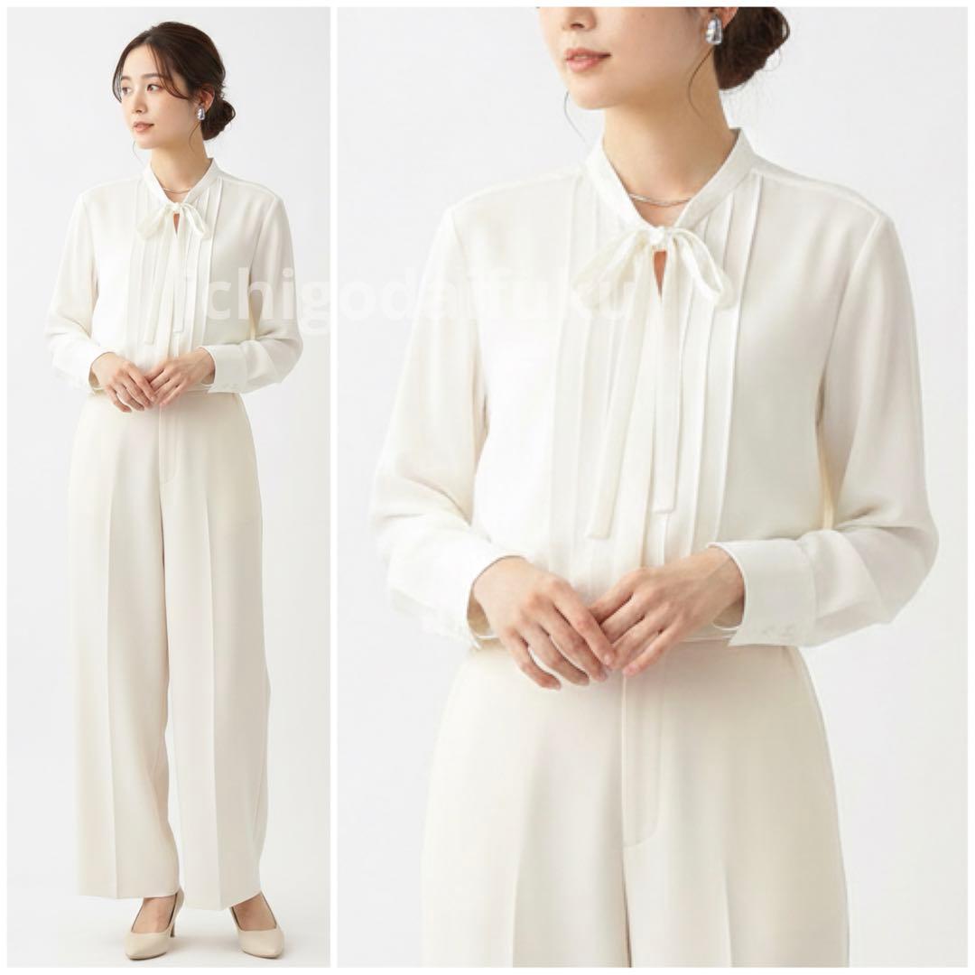 美品 ボールジィ クリアデシン ボウタイブラウス シャツ ホワイト 人気