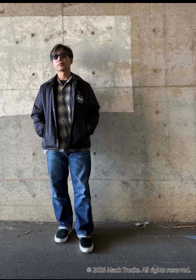 Fj Mack Trucks コラボ ブラックコーチジャケット マックトラック