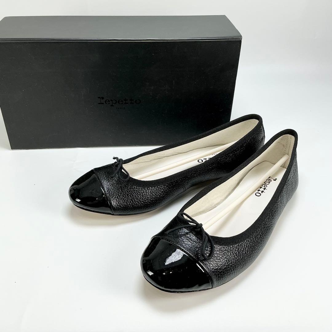 repetto 　バレエシューズ　フラット　パンプス　レザー　ブラック repetto（レペット） セール30%OFF シューズ レディース フラット