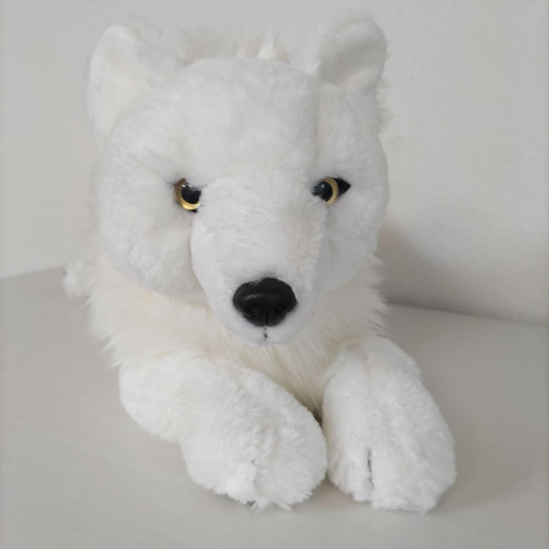 ホッキョクオオカミぬいぐるみ ひざおおかみ 那須どうぶつ王国 - メルカリ