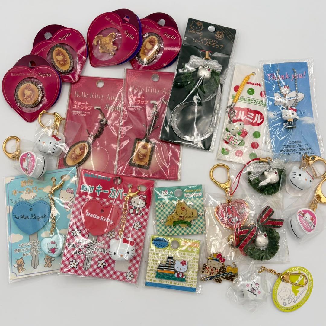 ご当地 ハローキティ ストラップ ボールペン ピンズ 大量 103個 まとめ