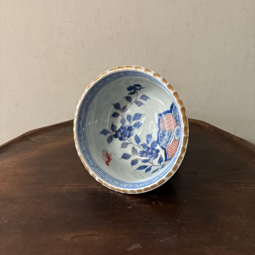 古伊万里盃洗 江戸時代.明治 骨董品 アンティーク 古道具 骨董 白磁 検