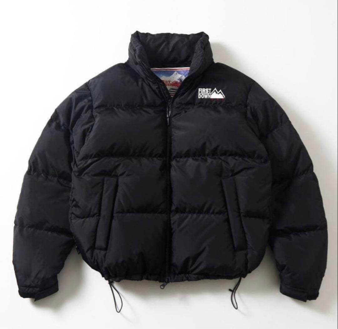 プ*飯様 FIRST DOWN ファーストダウン　ダウンジャケット　ブラック　S FIRST DOWN（ファーストダウン） ダウンジャケット ダウン メンズ
