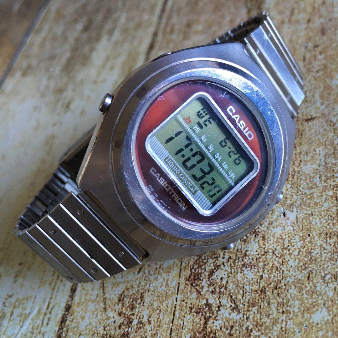 レア◇中古動品◇TRN-03◇カシオ カシオトロン 90年代復刻版◇赤文字盤