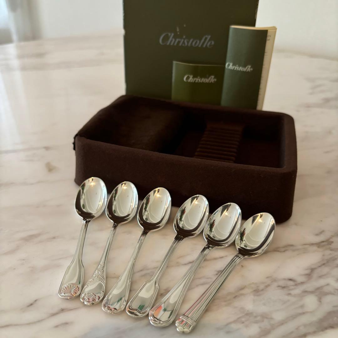 Christofle デミタススプーンセット 6本 Christofle クリストフル スプーン 6本セット カトラリー｜Yahoo