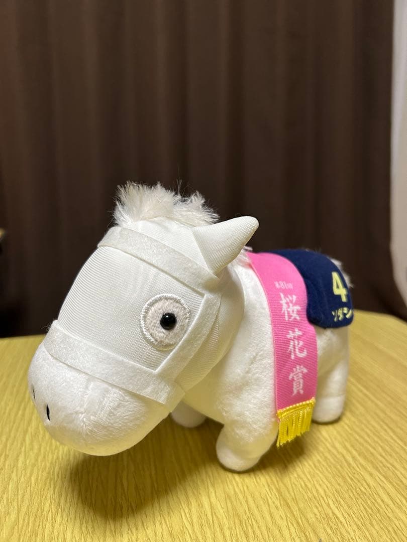 【ソダシ】ソダシ 馬のぬいぐるみ 桜花賞 4番 桜花賞】ソダシぬいぐるみ 6分で通販サイト完売、今週末に再販