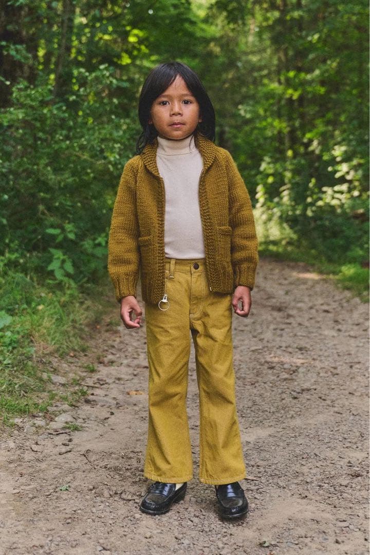 misha&puff フレアデニム イエロー 4yサイズ