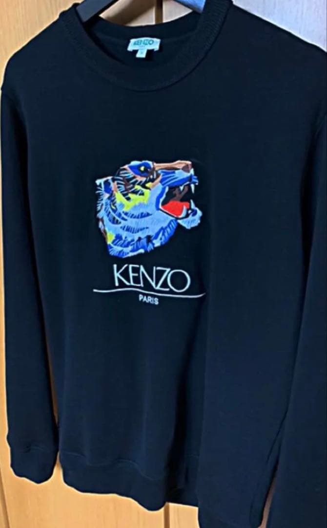 KENZO トラ刺繍 ブラック スウェット S - メルカリ