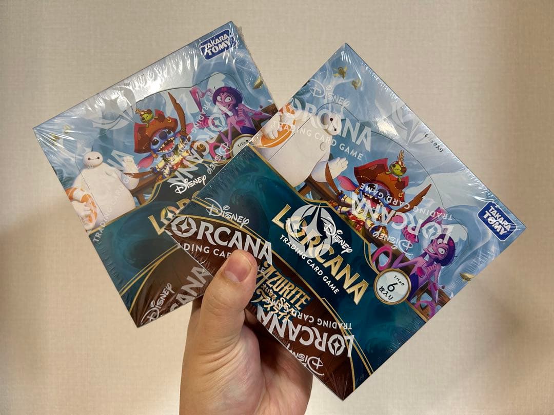 ディズニー ロルカナ 大いなるアズライト シュリンク2箱＋開封済6パック カード ディズニー ロルカナ 大いなるアズライト シュリンク2箱＋開封済6